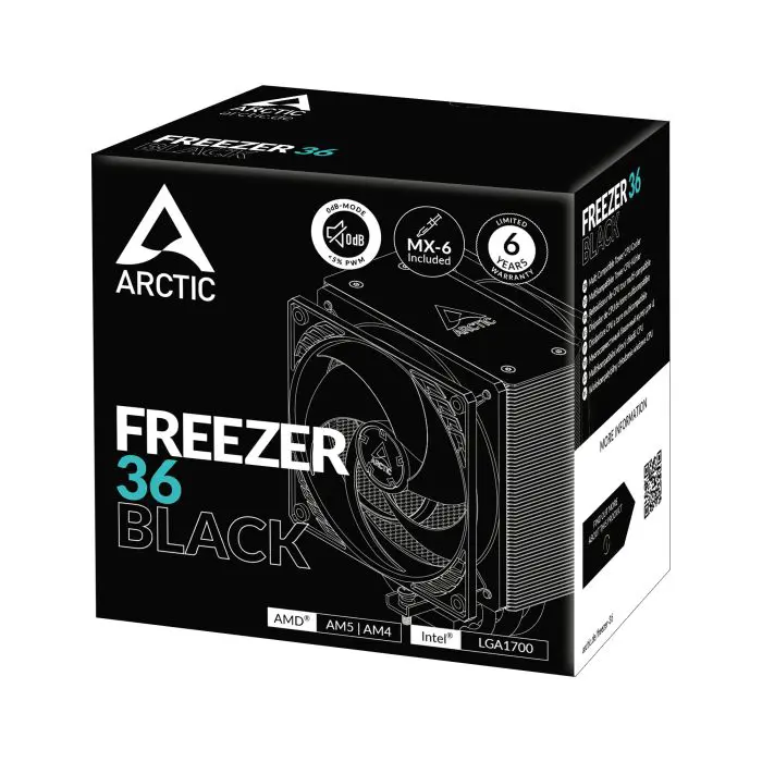 ARCTIC Freezer 36 Black, cooler for INTEL/AMD desktop processors