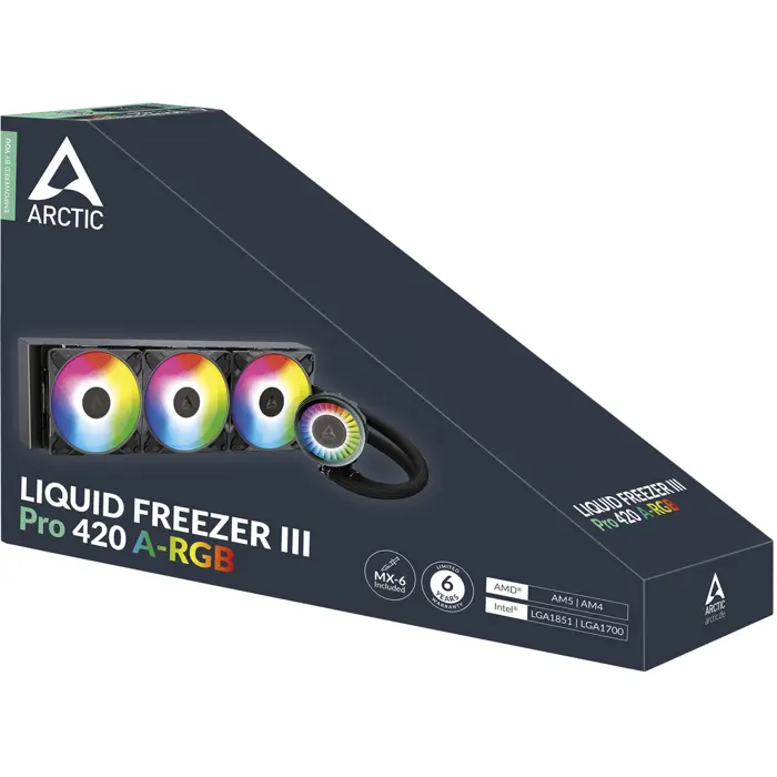 ARCTIC Liquid Freezer III Pro 420 A-RGB, water cooling system, black