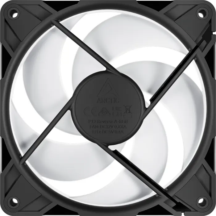 ARCTIC P12 Pro Reverse A-RGB, case fan, black, 3-pack, reverse, 120 mm