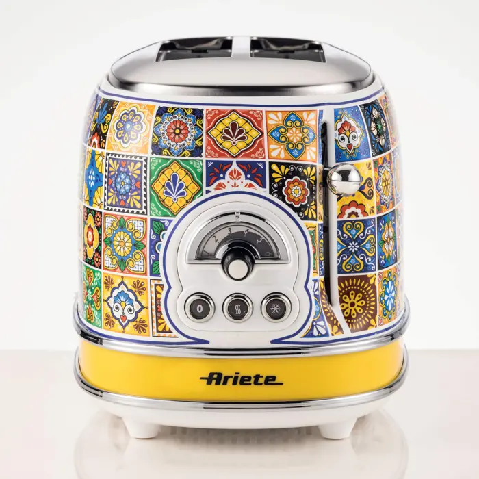 Ariete 2-slot toaster Positano (multicolored, 810 watts, for 2 slices of toast)
