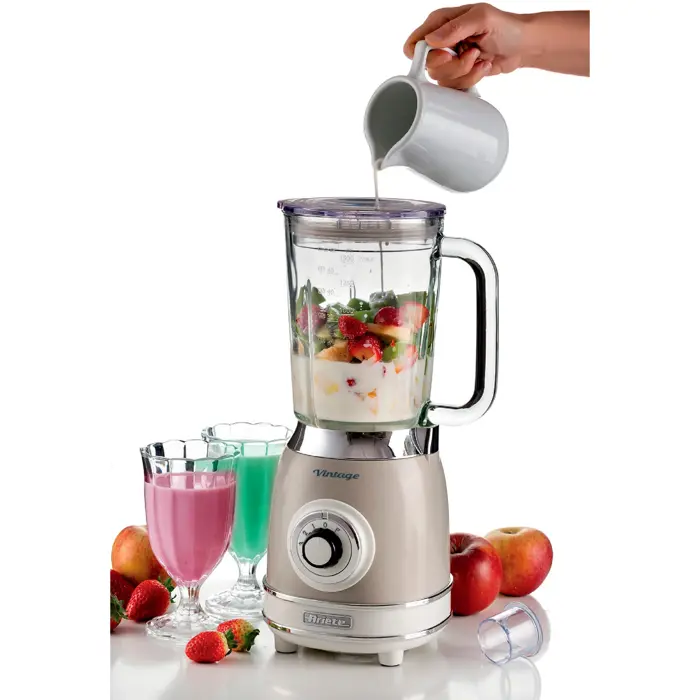 Ariete Vintage glass mug, blender (cream)