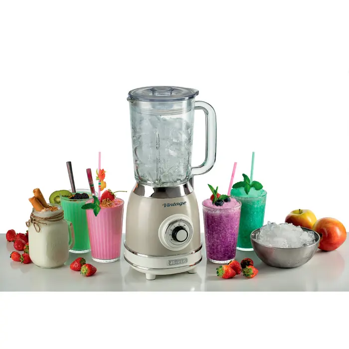 Ariete Vintage glass mug, blender (cream)