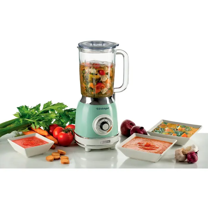 Ariete vintage glass mug, stand mixer (light green/cream)