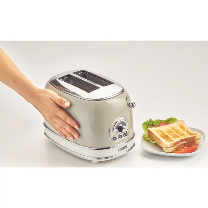 Ariete Vintage Toaster 155 (beige, 810 watts, for 2 slices of toast)
