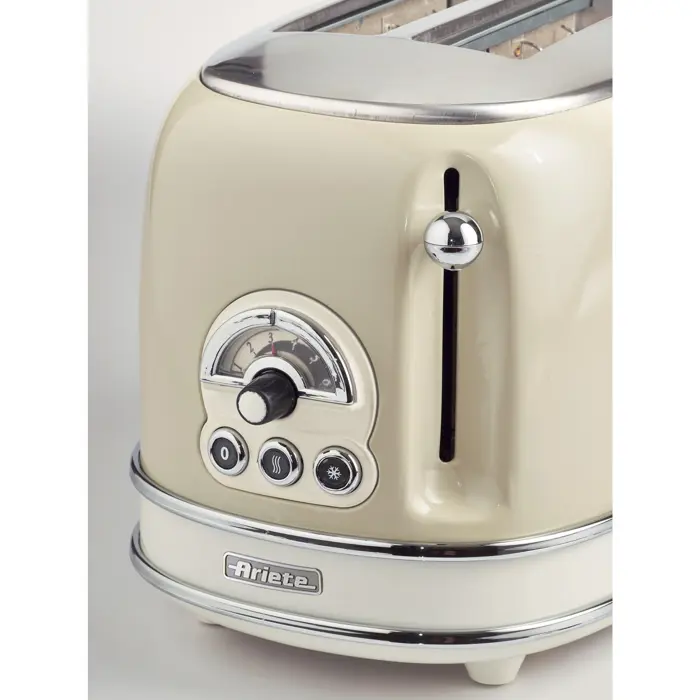 Ariete Vintage Toaster 155 (beige, 810 watts, for 2 slices of toast)