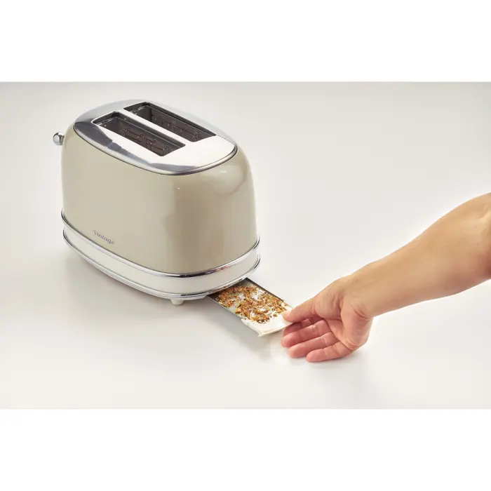 Ariete Vintage Toaster 155 (beige, 810 watts, for 2 slices of toast)