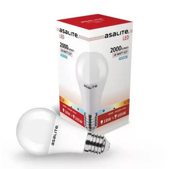 ASALITE LED bulb A65 E27 - 18W, 4000K, 2000 lumens