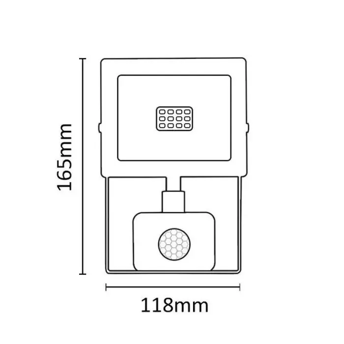 Asalite LED White Slim Reflector 10W 4500K (900 lumens) + Sensor