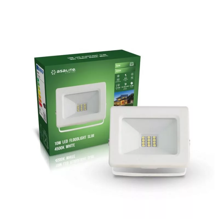 Asalite LED white spotlight Slim 10W 4500K (900 lumens)