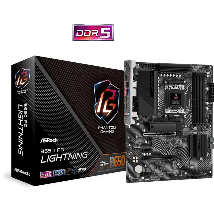 Matična Asrock B650 PG Lightning, 4xDDR5, S.AM5