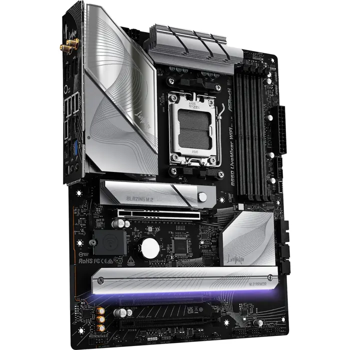 ASRock B850 LiveMixer WiFi - Socket AM5 - motherboard (white)