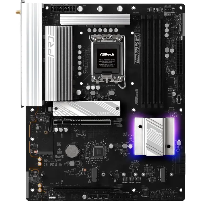 ASRock B860 Pro RS WiFi - Socket 1851 - motherboard (white)