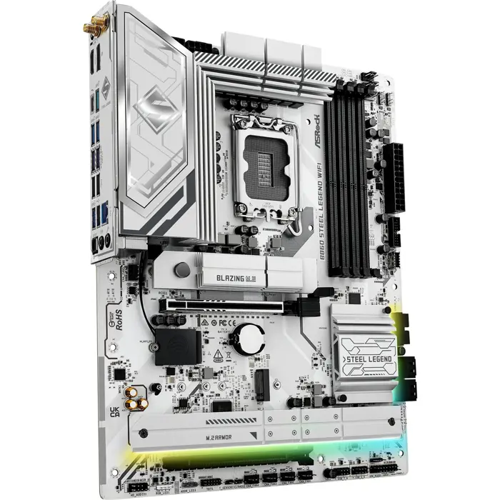 ASRock B860 Steel Legend WiFi - Socket 1851 - motherboard (white)