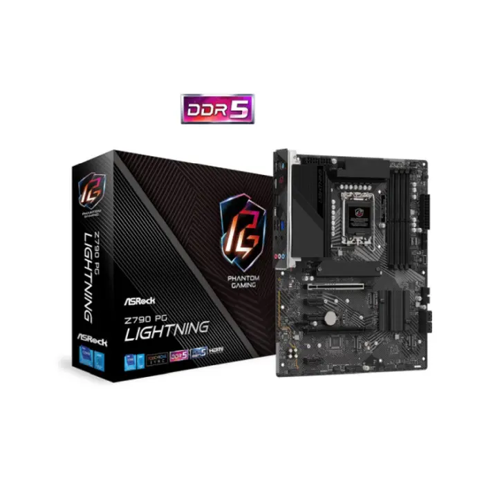 ASRock MB Z790 PG Lightning, S.1700, 4×DDR5/7200+(OC), PCIe 5.0, HDMI, ATX