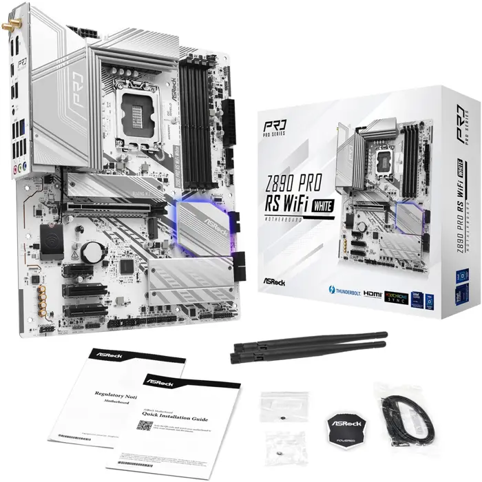 ASRock Z890 Pro RS WiFi White - Socekt 1851 - motherboard (black)
