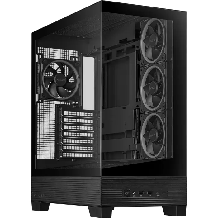 ASUS A31 PLUS TG ARGB, tower case black, tempered glass x 2