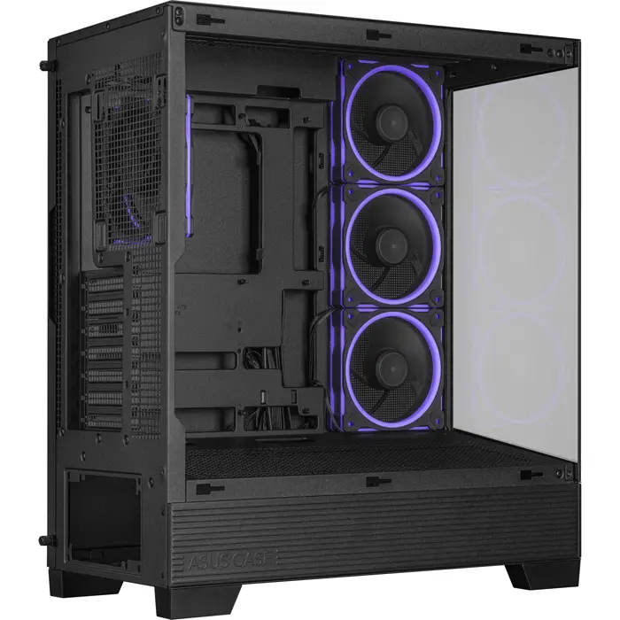 ASUS A31 PLUS TG ARGB, tower case black, tempered glass x 2