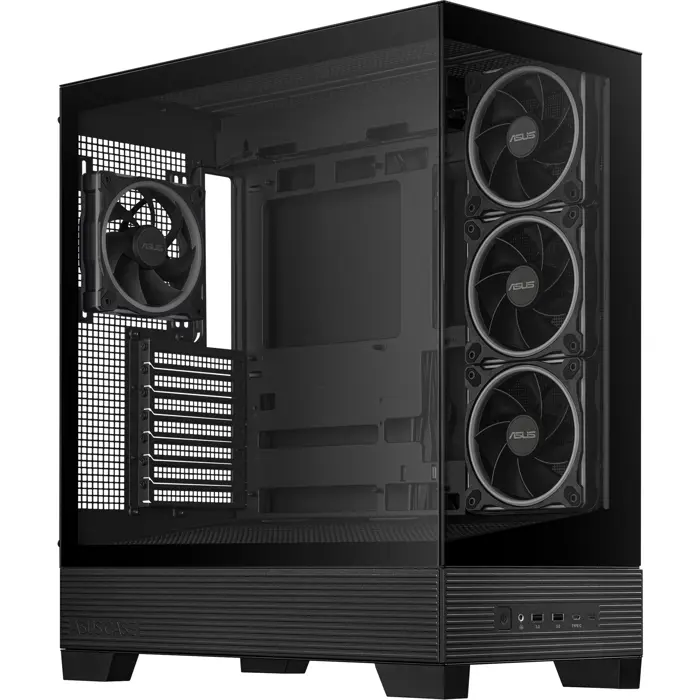 ASUS A31 PLUS TG ARGB, tower case black, tempered glass x 2