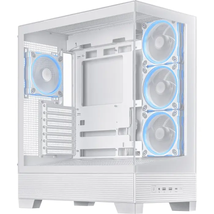 ASUS A31 PLUS TG ARGB, tower case white, tempered glass x 2