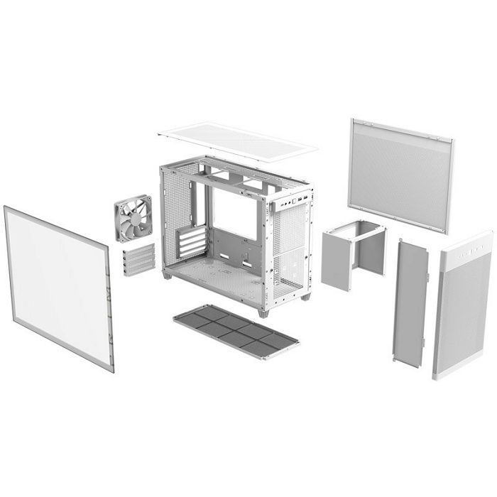 ASUS AP201 Prime Case, Tempered Glass - White 90DC00G3-B39010