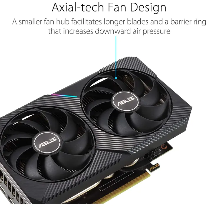 Asus GeForce RTX 3060 DUAL OC V2 LHR - 12GB - 3x DisplayPort, 1x HDMI 2.1