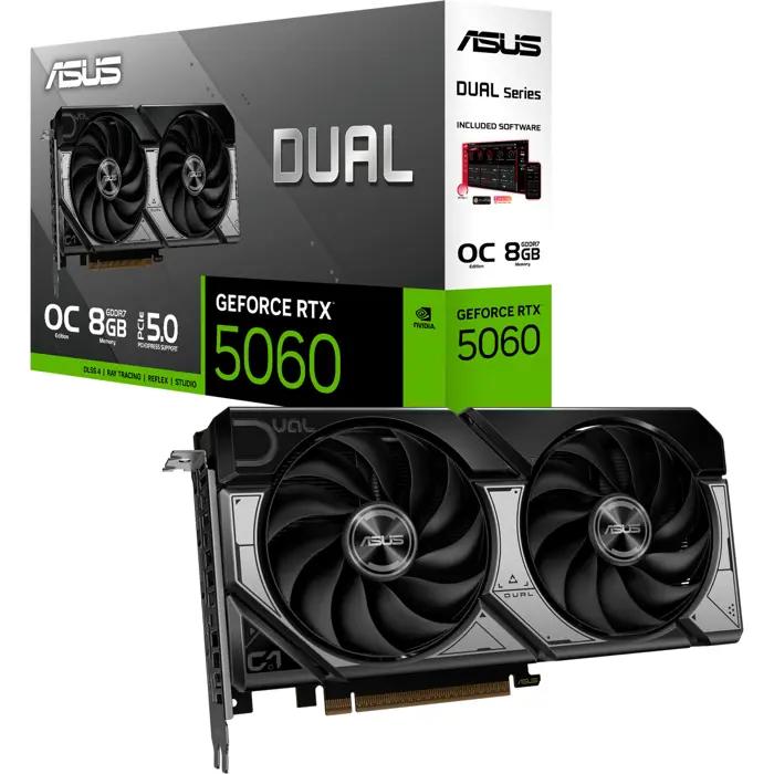 ASUS Dual GeForce RTX 5060 OC Edition 8GB GDDR7 (DUAL-RTX5060-O8G)