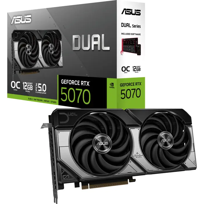 ASUS GeForce RTX 5070 DUAL OC 12GB GDDR7, 90YV0M17-M0NA00