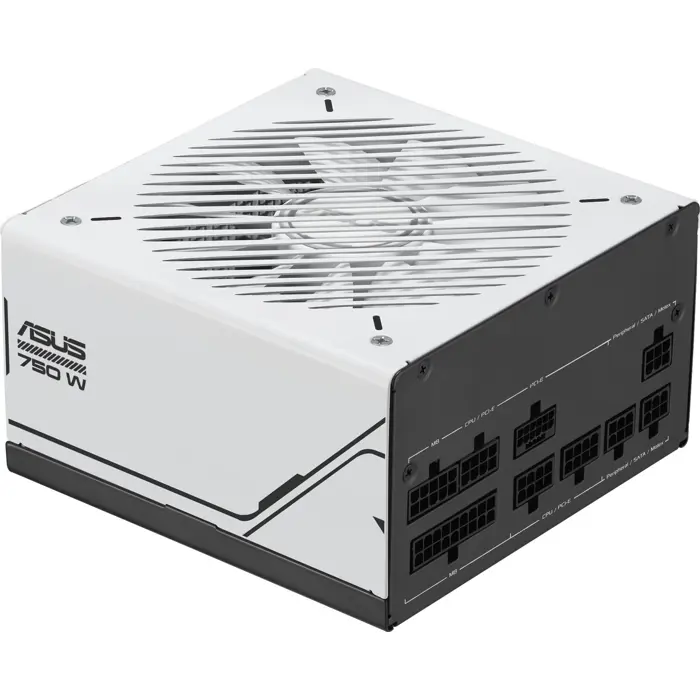 ASUS Prime 750W Gold, PC power supply white/black, 1x 12-pin High Power GPU, 3x PCIe, cable management, 750 Watt