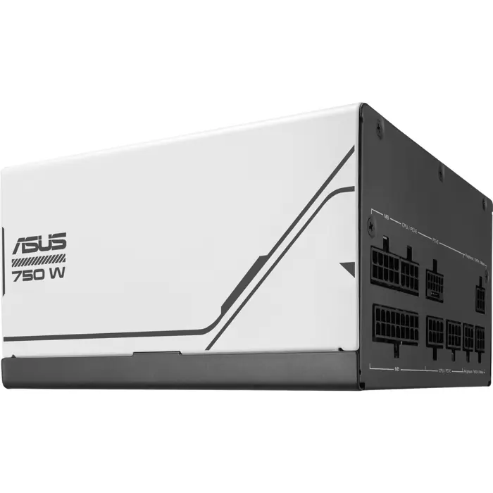 ASUS Prime 750W Gold, PC power supply white/black, 1x 12-pin High Power GPU, 3x PCIe, cable management, 750 Watt