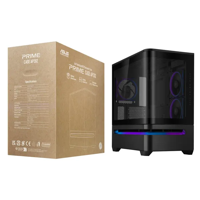 ASUS PRIME AP202 TG ARGB BLACK enclosure