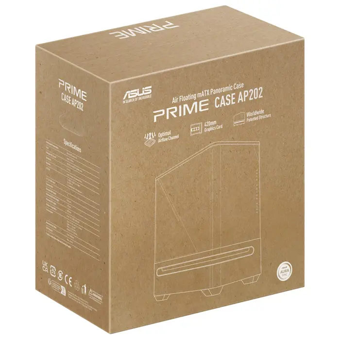 ASUS PRIME AP202 TG ARGB BLACK enclosure
