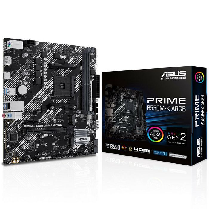 ASUS Prime B550M-K ARGB, AMD B550 Mainboard - Socket AM4 90MB1GC0-M0EAY0