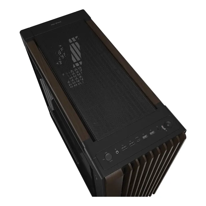 ASUS ProArt PA602 Wood Edition Modern Black - Tempered Glass Panel Midi Tower Black, Wood