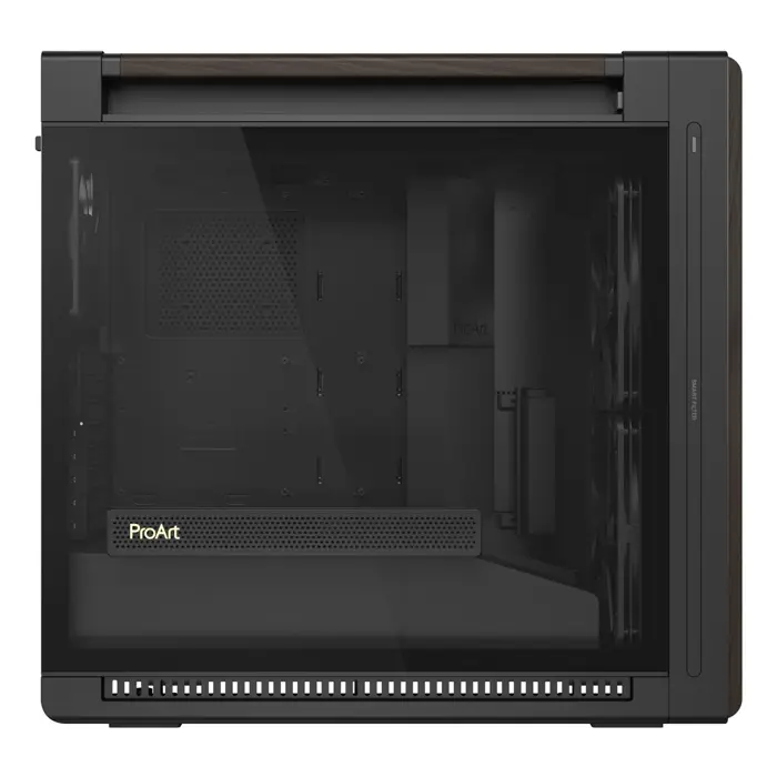 ASUS ProArt PA602 Wood Edition Modern Black - Tempered Glass Panel Midi Tower Black, Wood