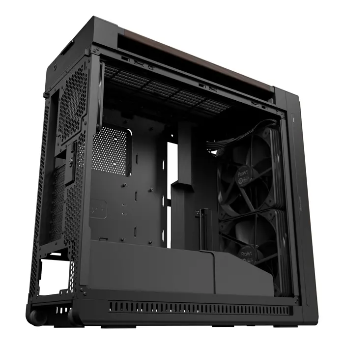 ASUS ProArt PA602 Wood Edition Modern Black - Tempered Glass Panel Midi Tower Black, Wood