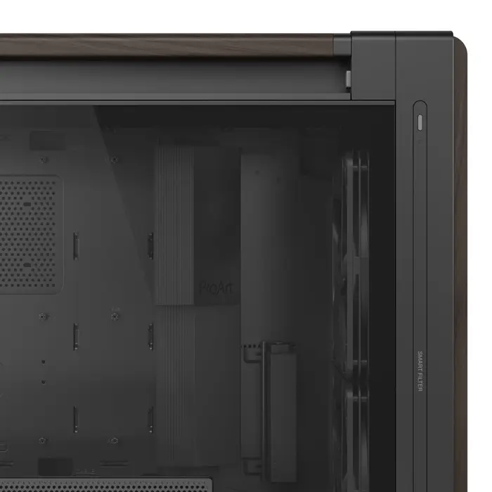 ASUS ProArt PA602 Wood Edition Modern Black - Tempered Glass Panel Midi Tower Black, Wood