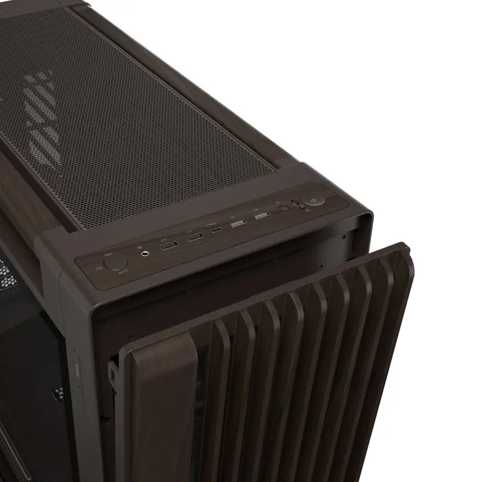 ASUS ProArt PA602 Wood Edition Retro Brown - Tempered Glass Panel Midi Tower