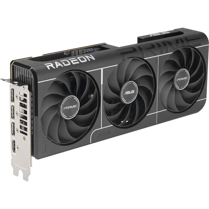 ASUS Radeon RX 9070 OC PRIME EVO Edition 16GB, graphics card grey, RDNA4, GDDR6, 3x DisplayPort, 1x HDMI