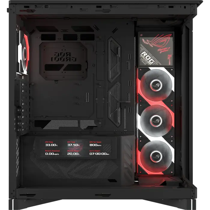 Asus ROG Cronox GR801 CURVE TG ARGB Black Edition (black, Panorama-glass design)