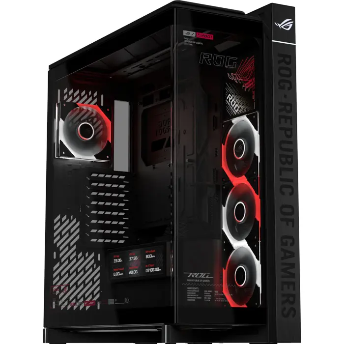 Asus ROG Cronox GR801 CURVE TG ARGB Black Edition (black, Panorama-glass design)