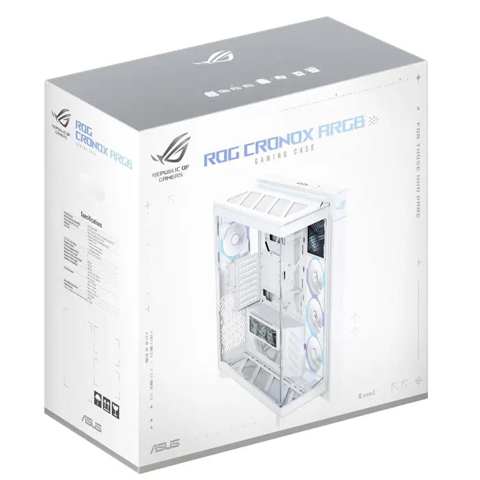 ASUS ROG CRONOX GR801 CURVE TG ARGB WHITE Midi Tower