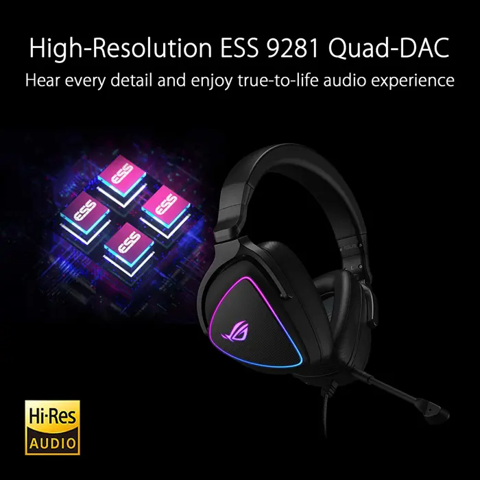 ASUS ROG Delta S, gaming headset (black, USB-C, RGB)
