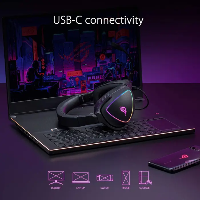 ASUS ROG Delta S, gaming headset (black, USB-C, RGB)