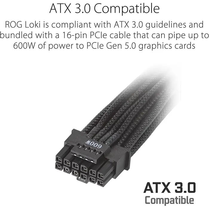 ASUS ROG Loki 750W Platinum, PC power supply (black, 4x PCIe, cable management, 750 watts)
