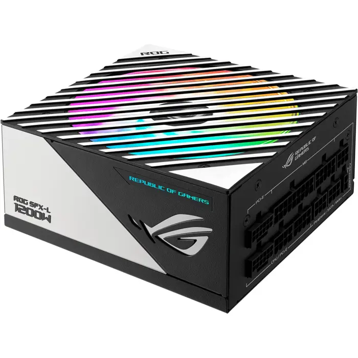 ASUS ROG Loki SFX-L 1200W Titanium, PC power supply (white, 1x 12VHPWR, 4x PCIe, cable management, 1200 watts)