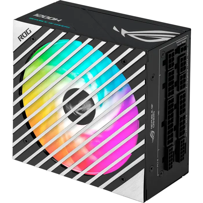 ASUS ROG Loki SFX-L 1200W Titanium, PC power supply (white, 1x 12VHPWR, 4x PCIe, cable management, 1200 watts)
