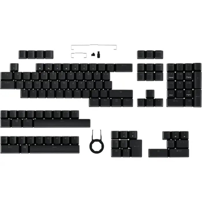 ASUS ROG PBT Keycap Set, Black Keycap, 124 Pieces