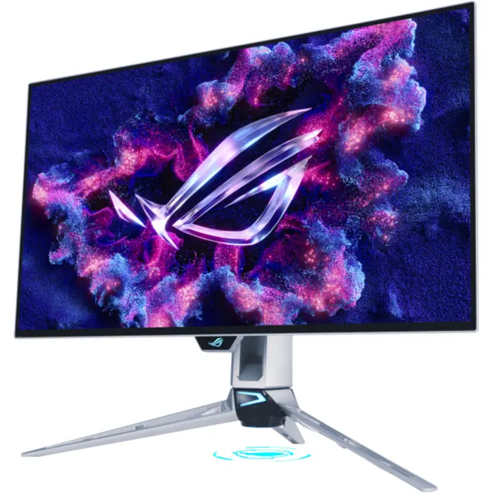 Asus ROG Swift OLED PG27AQWP-W (67.3 cm (26.5 inches), silver/transparent, QHD, USB hub, dual mode (QHD @ 540Hz, HD @ 720Hz), 540Hz panel)