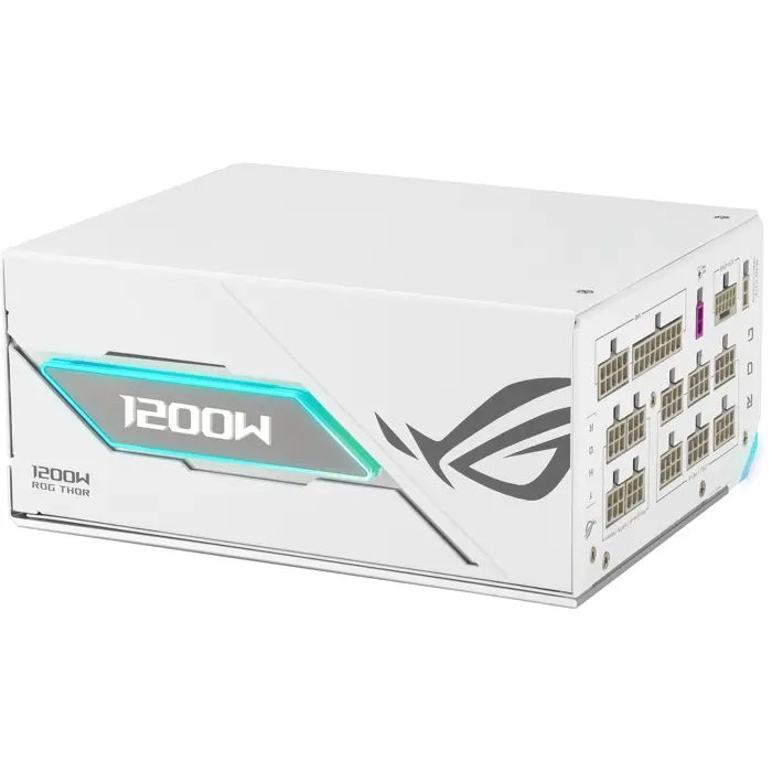 Asus ROG Thor 1200W Platinum III White Edition (ROG Equalizer) (black, 1x 12 pin high power GPU, 4x PCIe, cable management, 1200 watts)