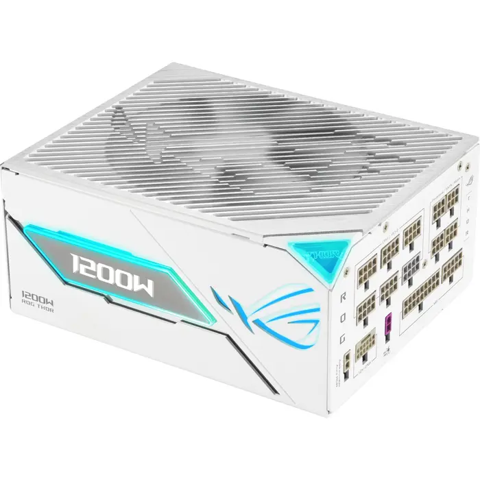 Asus ROG Thor 1200W Platinum III White Edition (ROG Equalizer) (black, 1x 12 pin high power GPU, 4x PCIe, cable management, 1200 watts)
